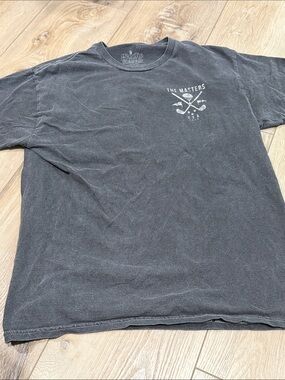 Masters Black Crewneck Tee with Crossed Clubs Logo: Goodie Two Sleeves; small